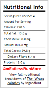 Thai Wraps Recipe by HALFFAST SparkRecipes