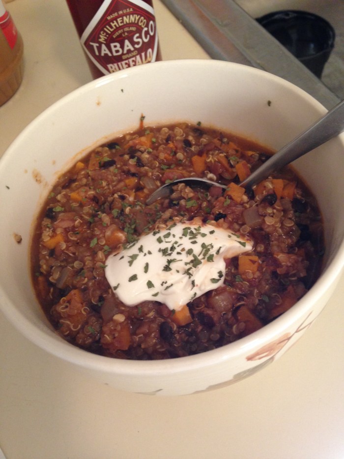 With a dollop of Tofutti (vegan) Sour Cream