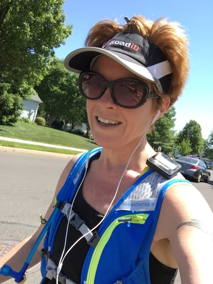 Still smiling at mile 22 :) 