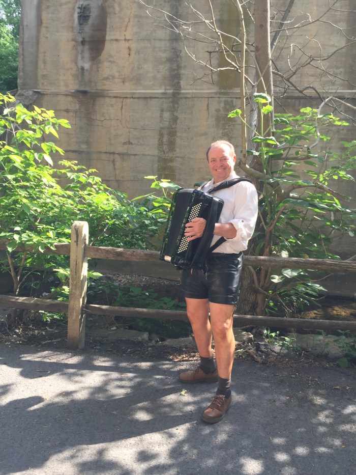 Uber Hans! The ex-pro football accordion player!