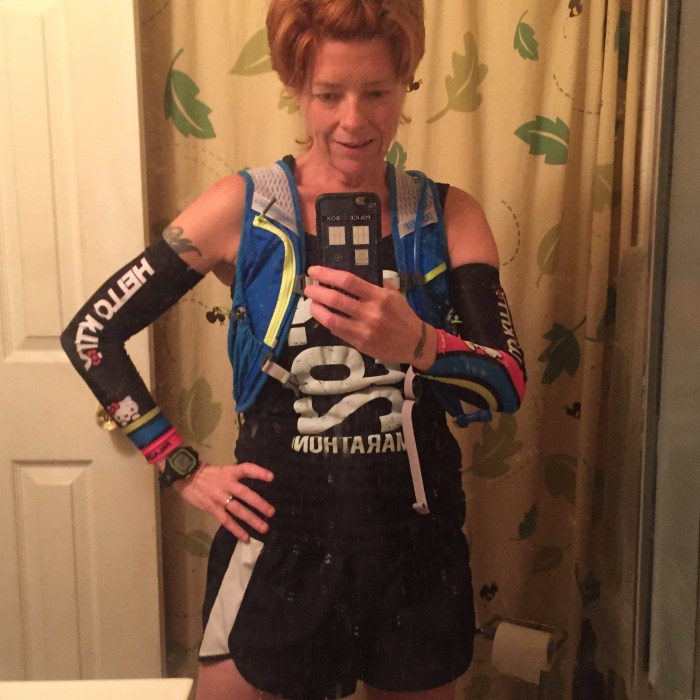 Here's the outfit I wore, except I ended up swapping the shorts for one of my #skirtsports. I wore #Injini socks under a pair of Experias, and my New Balance Vazee Pace shoes.